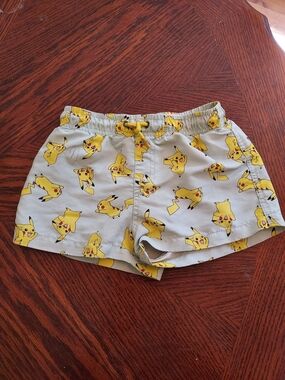 Zara Kids Yellow Pikachu Print Swim Trunks